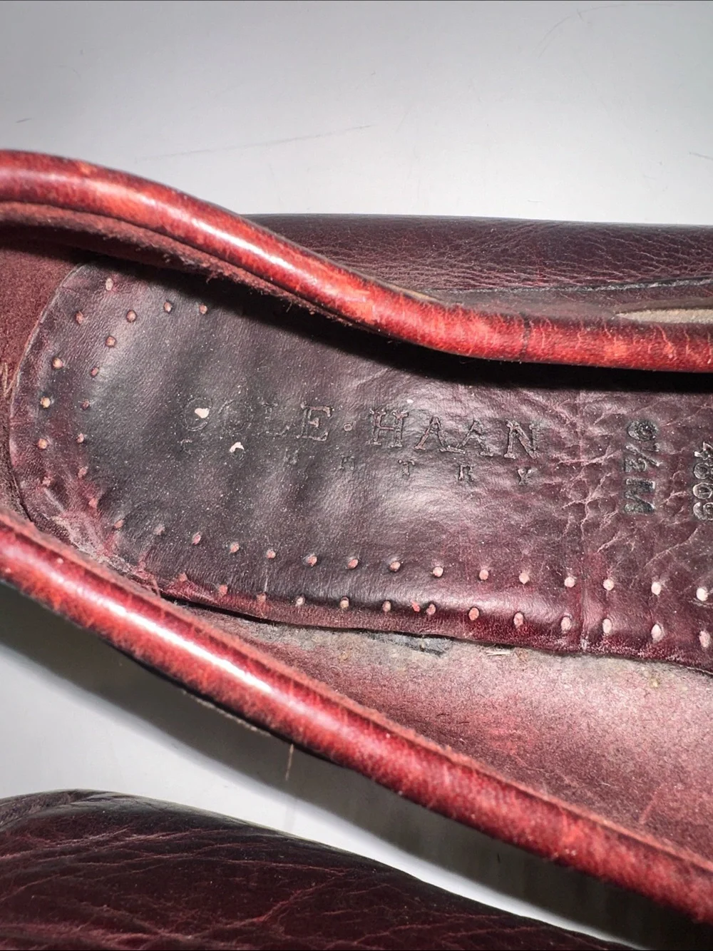 Cole Haan Men's Burgundy Leather Boat Shoes